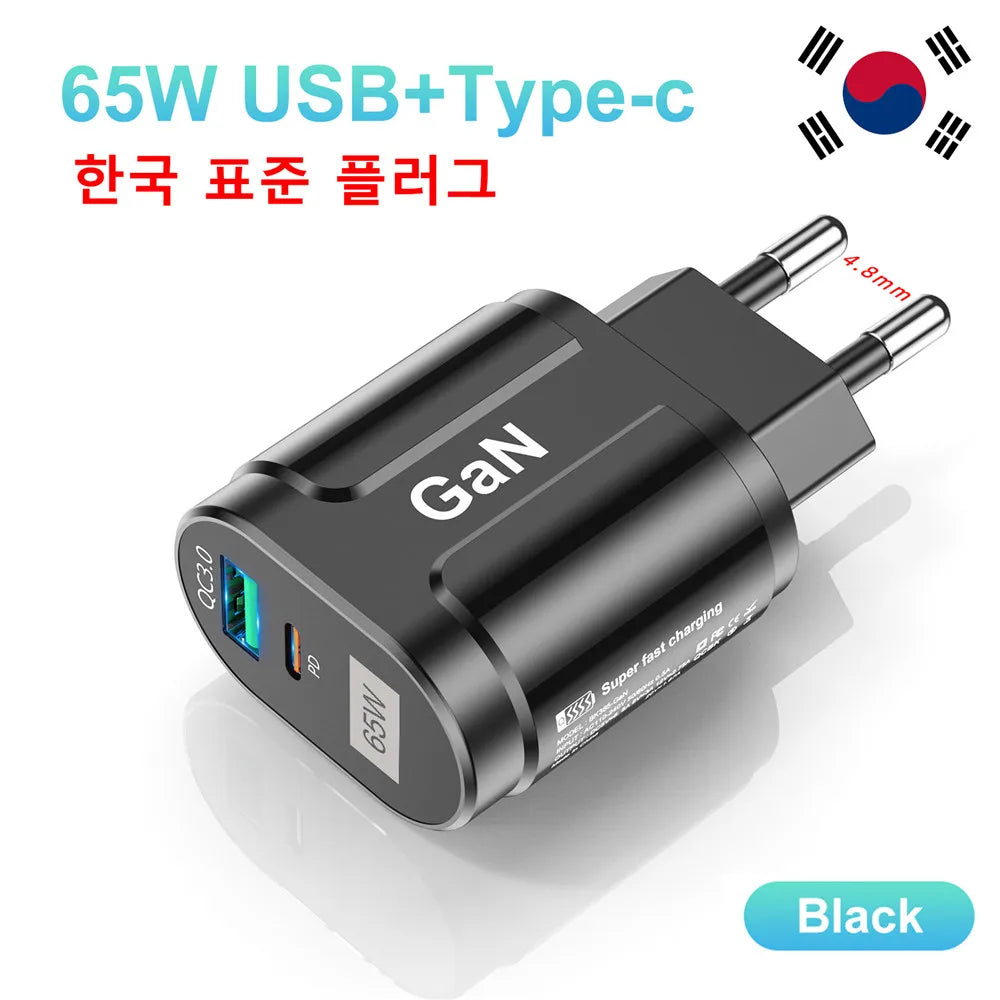 USLION GaN 65W Charger Tablet Laptop Fast Charger