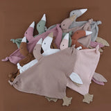 Pure Cotton Muslin Baby Bib Cute Goose Sleeping