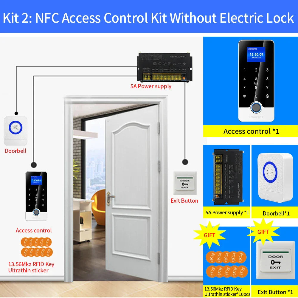 Tuya APP Door Lock Access Control System Kits