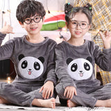 New Winter Kids Pajamas Velvet Thickened Warm Casual