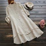 Oversized Cotton Linen Dress for Women Summer Plus