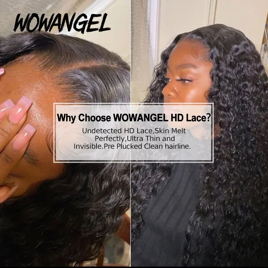 Wow Angel 5x5 HD Lace Closure Curly Wigs