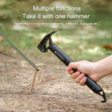 Camping Hammer Stainless Steel Ground Pegs Hammer Outdoor