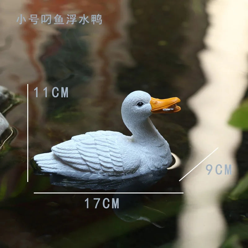 Cute Duck Resin Garden Statue Backyard Pond Ducks