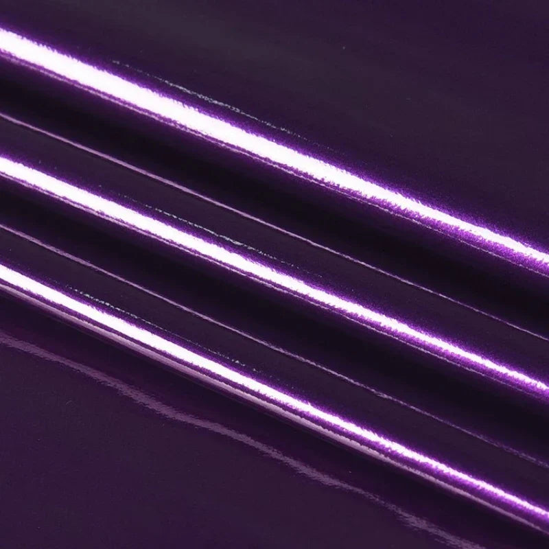 Purple Thin Mirror Leather Patent Leather Fabric Clothing