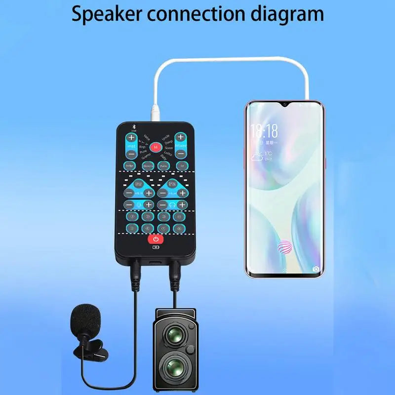 Handheld Voice Changer Multifunctional Sound Changer Device with