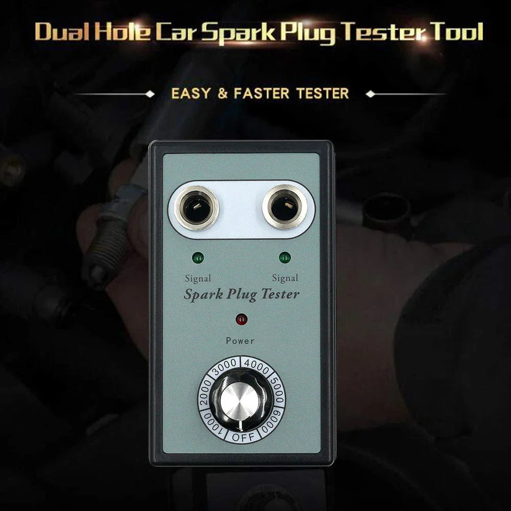 Dual Hole Spark Plug Tester Adjustable In-Line Ignition