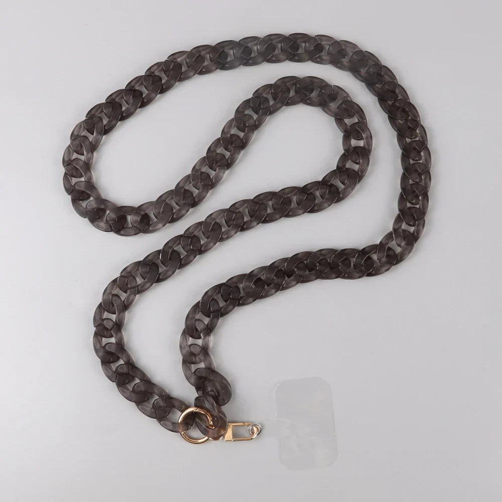 FishSheep 12 Colors Frosted Acrylic Chain Crossbody Phone