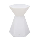 Hexagonal LED Light Up Accent Side Table, 16-Color