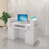 White Lectern Reception Desks Podium Church Pulpit Checkout