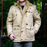 Men's Casual Jacket Fashion Winter Parkas Male Fur