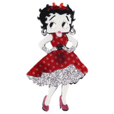 FishSheep Cute Acrylic Cartoon Girl Figure Brooches Pins
