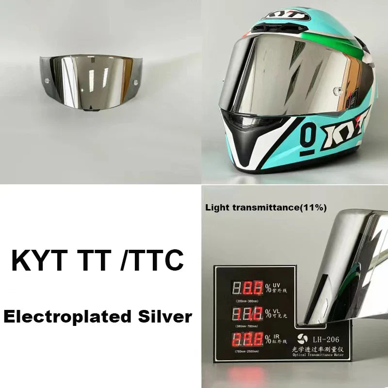 KYT TT COURSE Motorcycle Helmet Visor Lens Full Face Helmet Casco Moto Accessories Windshield Anti-UV KYT Capacete TTC VESC-8