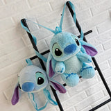 large Cartoon Blue Stitch Plush Backpack Cute Stitch