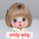 Doll Wig Bangs Ponytail Curly Soft Mohair Wig