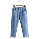 Plus Size Boyfriend Black Drainpipe Jeans For Women