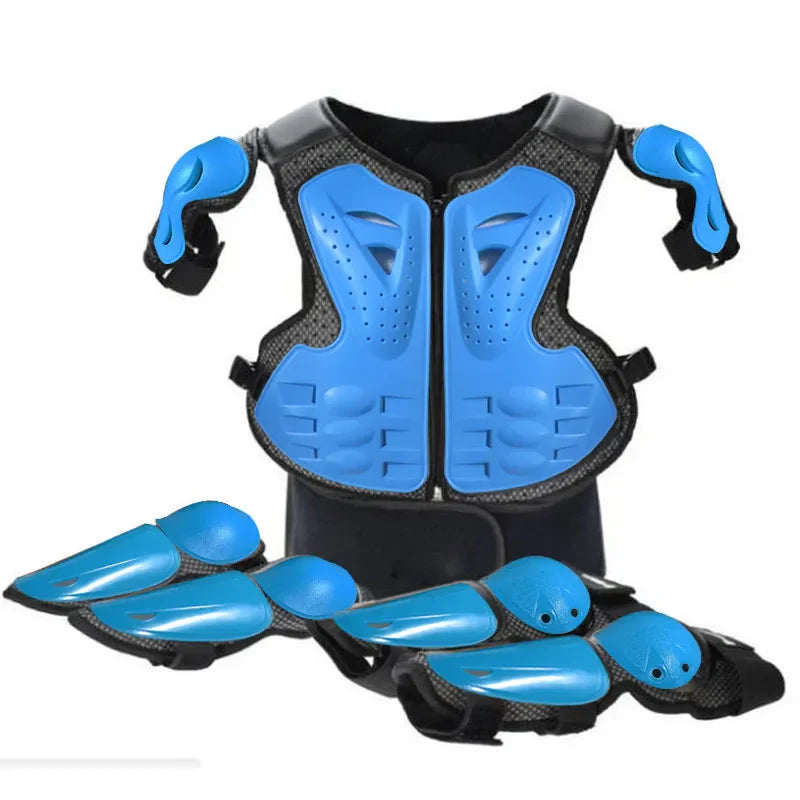 For Height 0.85-1.7M Latka Boy Girl Child Youth Body Protect Vest Armor Kids Motocross Chest Spine Protection Gear Knee guard