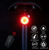 Bicycle Rear Lamp Braking Light Burglary Alarm Remote