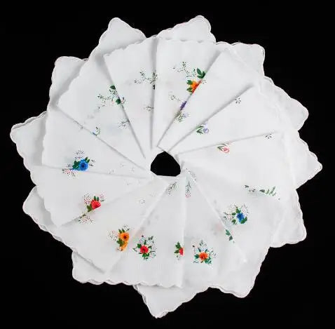 Fashion lace 100%cotton printed Handkerchiefs baby Handkerchief children