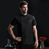 Men Women Chef Jacket Cooking Shirt Apparel Short