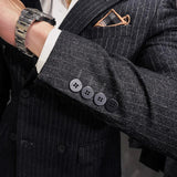 S-7XL Autumn Style Suits Double-breasted Slim Men's Suits