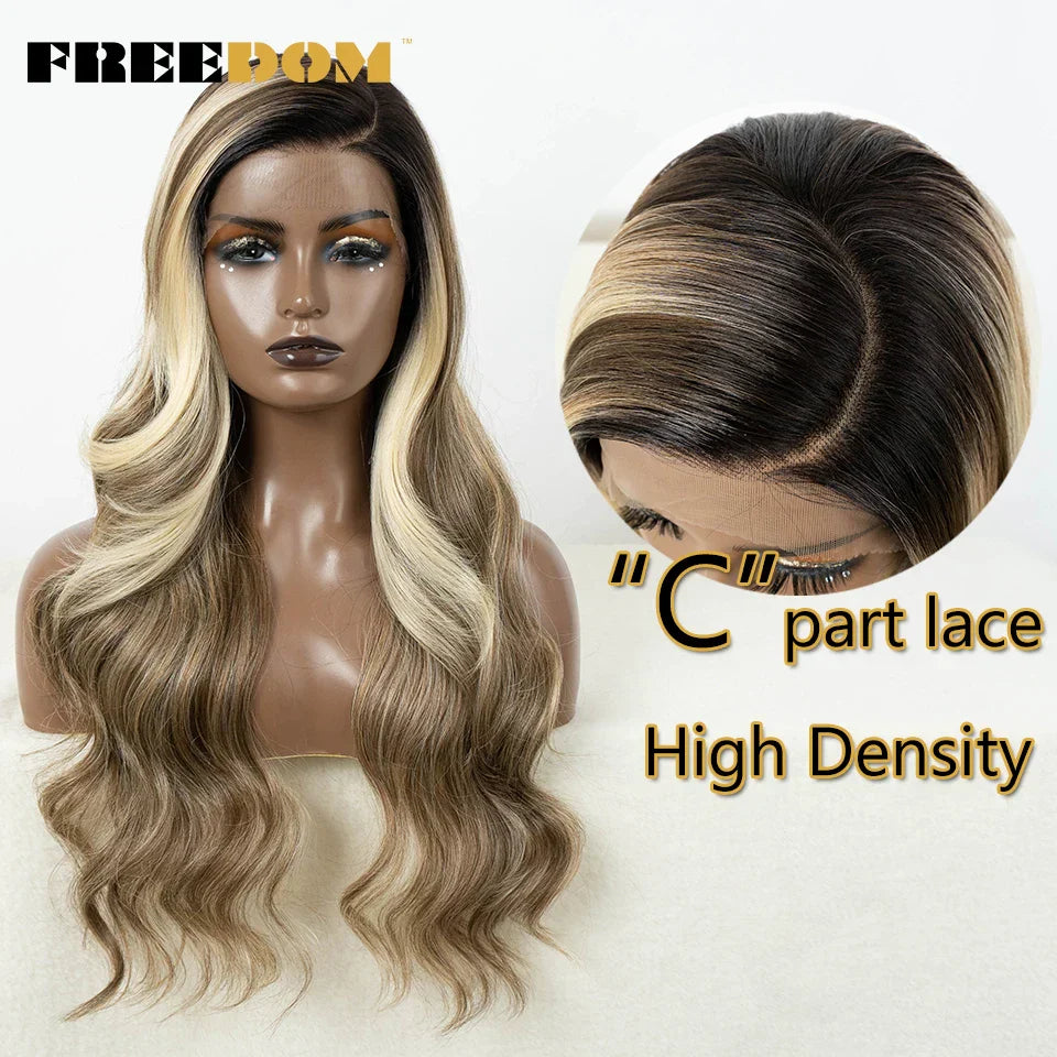 FREEDOM Synthetic Lace Front Wigs for Women C