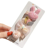 12Pcs Set Animal Crown Flower Baby Hairpins Sweet