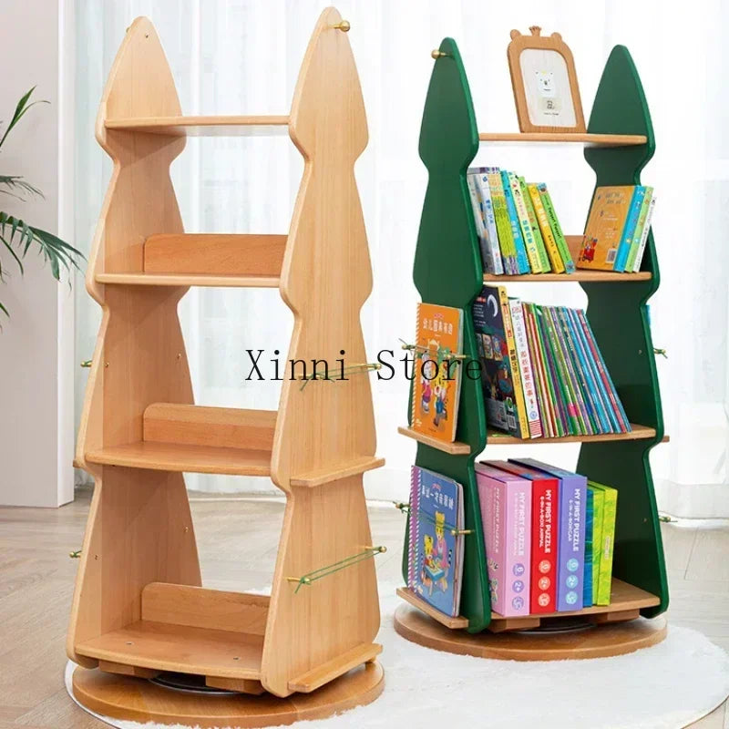 Children Small Bookcase Wood Shelf Toy Storage Corner