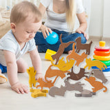 Montessori Stacking Blocks Wooden Toys Cat Balancing Games
