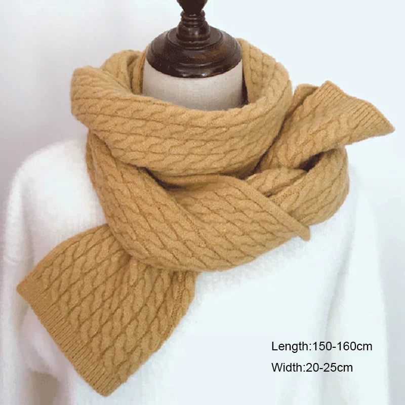 2022 Women Solid Cashmere Scarves Lady Winter Thicken