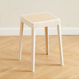 Stackable Storage Bench Stool Plastic Rattan Stools Portable