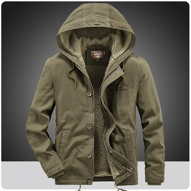 Men's Denim Jacket Casual Winter Pure Cotton Military