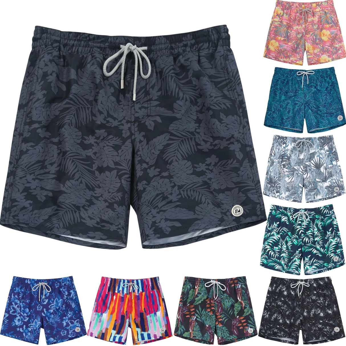 SURFCUZ Mens Swim Shorts Quick Dry Beach Board