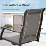 Swivel Patio Chairs Set of 2, High Back