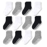 12pair/Lot Non Slip Toddler Socks with Grip for