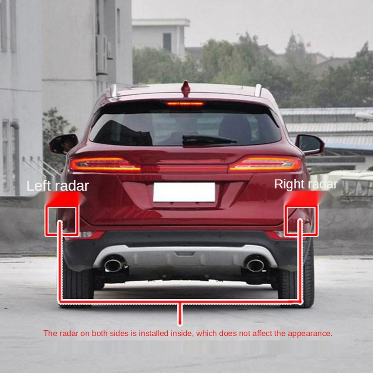 Universal 77Ghz Millimeter Wave Radar BSD Blind Spot Detection System Horizontal 13.12ft Vertical 164.04ft Change Lane Safer