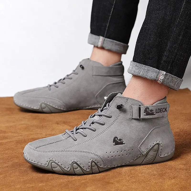 Ankle Boots for Men Outdoor Light Casual Leather