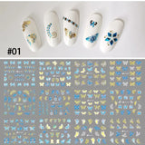 12 Designs Nail Stickers Set Mixed Floral Geometric