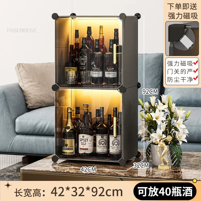 Living Room Wine Small Display Cabinet Light Luxury