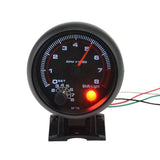 Universal 0-8000 RPM Black Tachometer Gauge with Interior Light for Car Modification