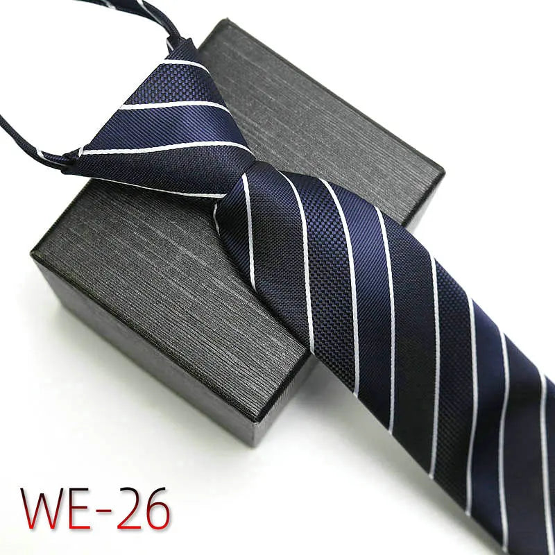 New Suit Business Zipper Tie for Man 48*7cm