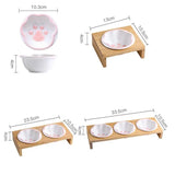 Fashion Cartoon Paw Design Pet Bowls Raised Dog