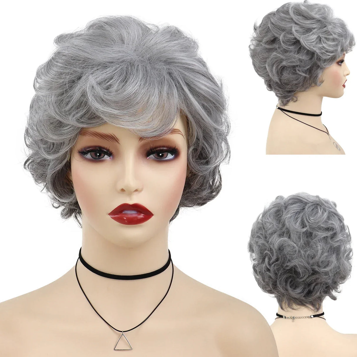 GNIMEGIL Synthetic Short Pixie Cut Wig Women Natural