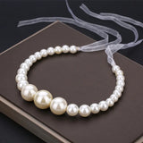 Bridal Sweet Headband Headpieces Banquet Pearls Headdress Simple