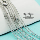 100 Pieces Stainless Steel Necklace for Women Men