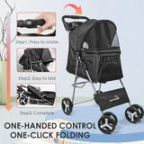 Pet Stroller Carrier For Dogs Detachable Baby Stroller