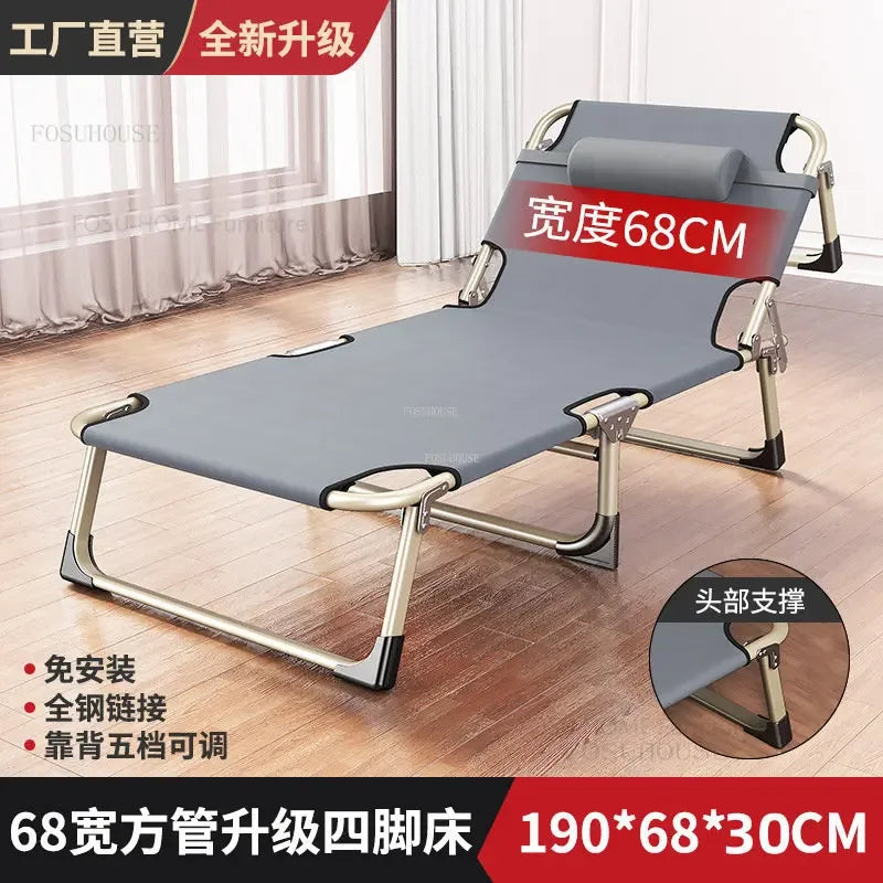 Folding Beds Portable Single Office Bed Sleeping Marching