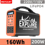 160Wh Portable Power Station 200W Emergency Outdoor External