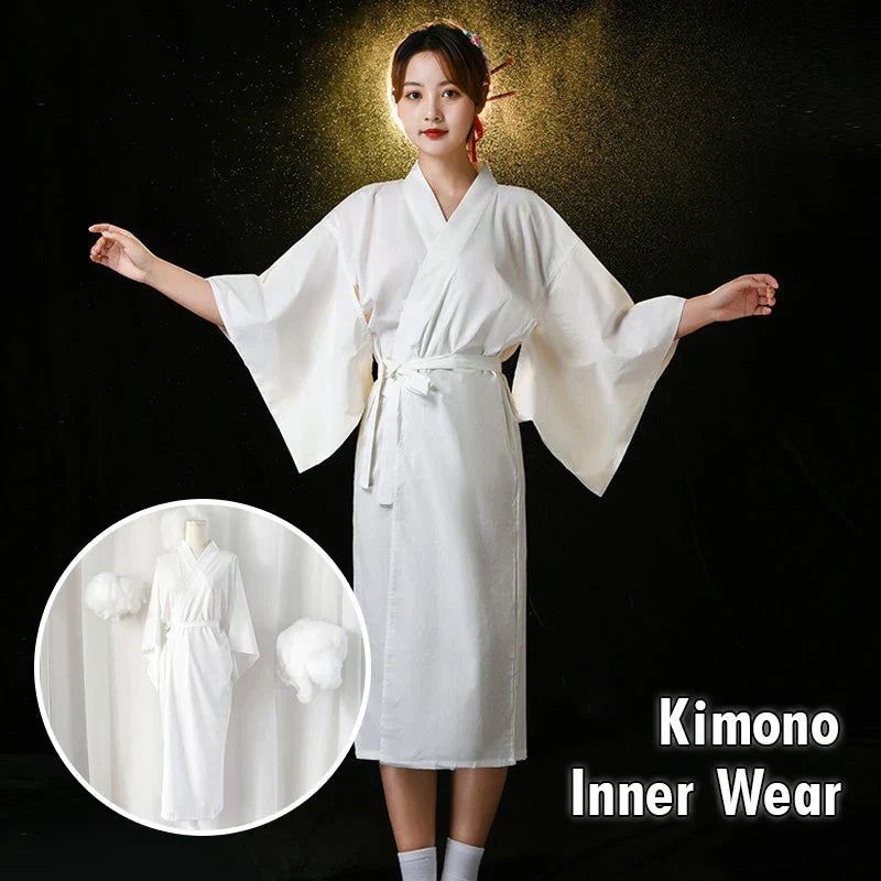 Japanese Traditional Kimono Juban Women White Yukata Kimono