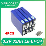 1-4pcs 3.2V 32Ah LiFePO4 battery pack phosphate 3C